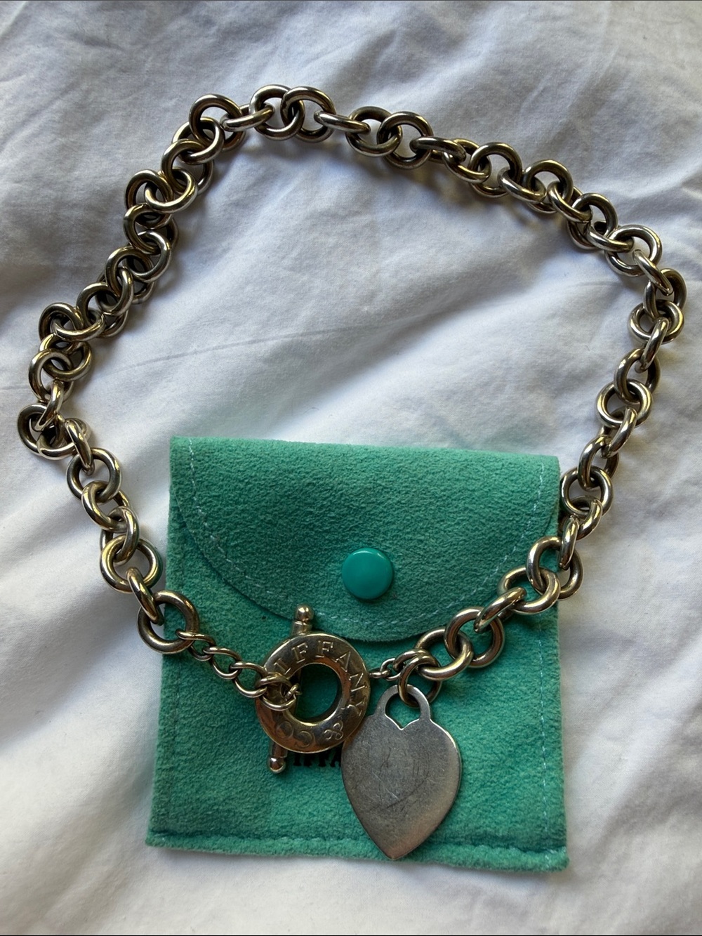 Tiffany & Co. Silver Heart Tag Necklace